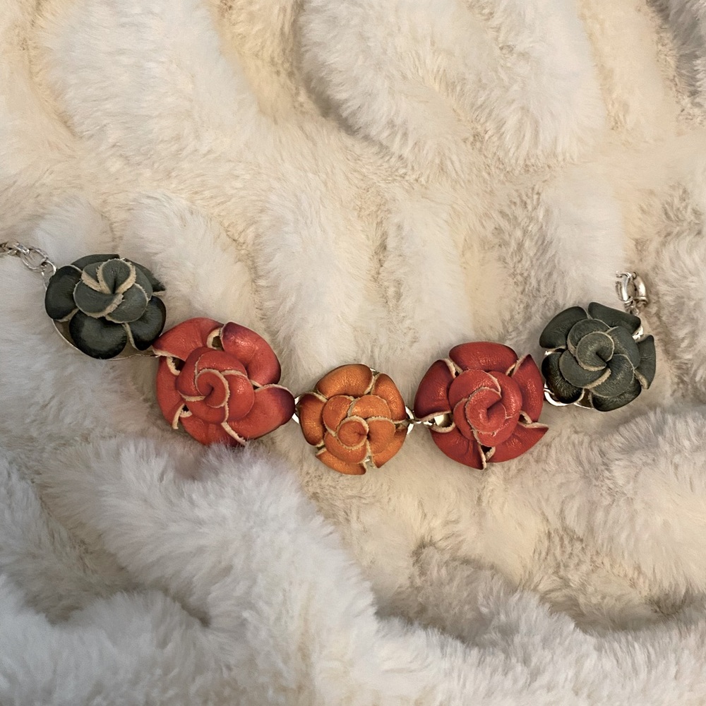 Patricia Nash Bracelet Leather Roses